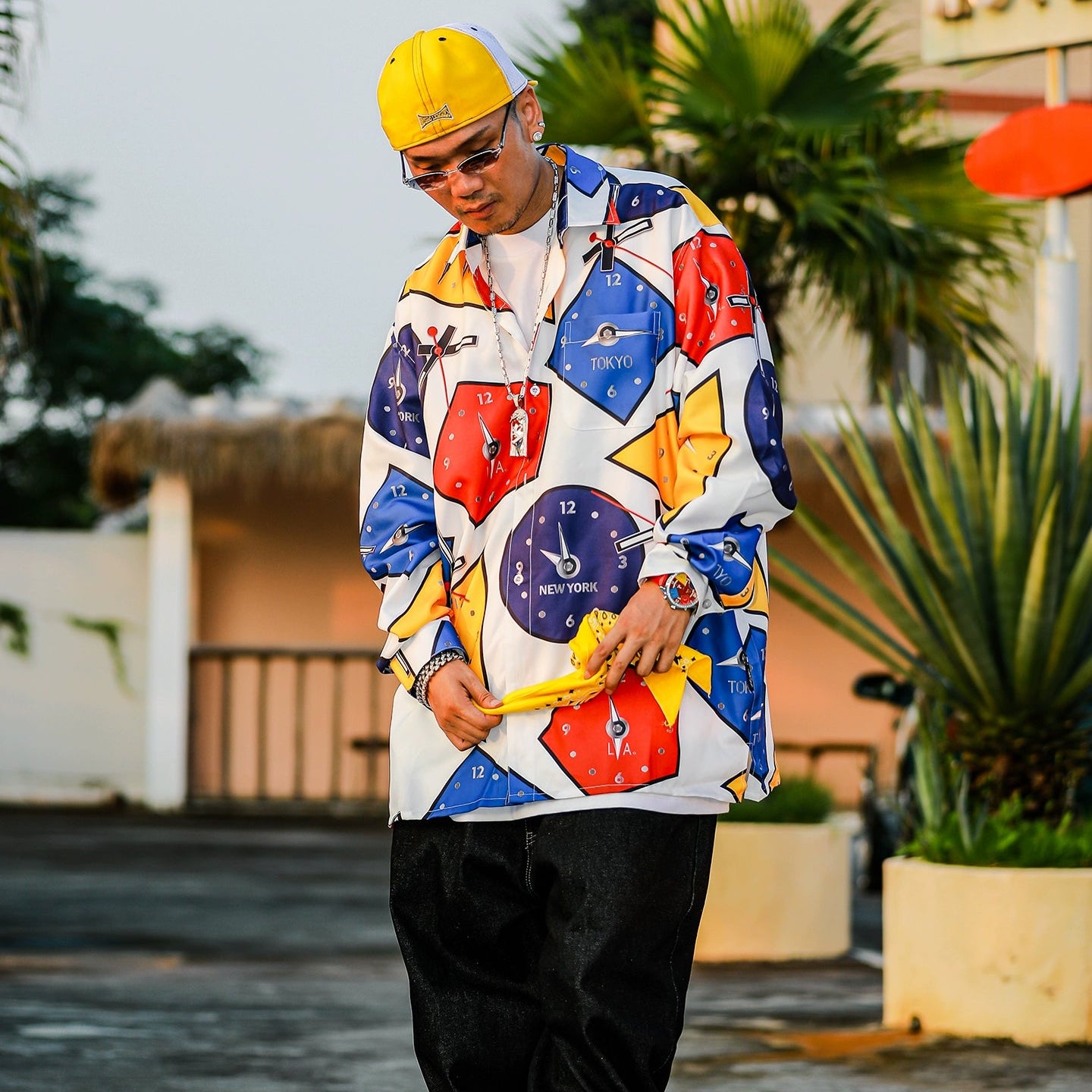 HIP-HOP COLOR DIAL SHIRT I-0128