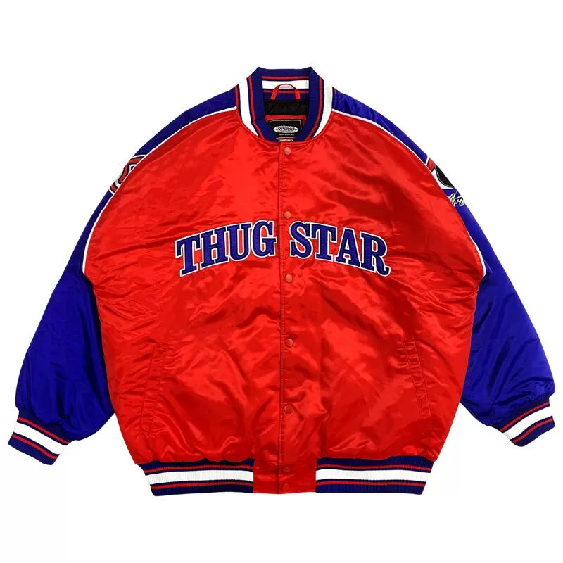 EMBROIDERED WINDPROOF BASEBALL JACKET I-0127