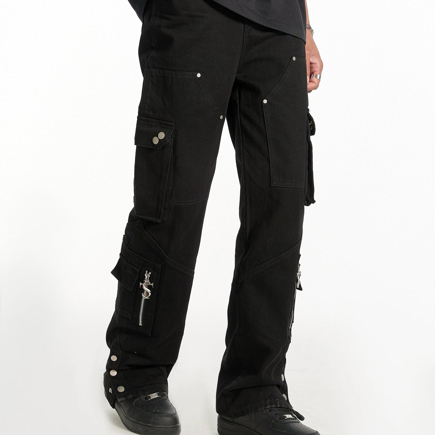 STUDDED HIP HOP JEANS I-0050