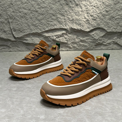 LACE-UP THICK SOLE SNEAKERS I-0191