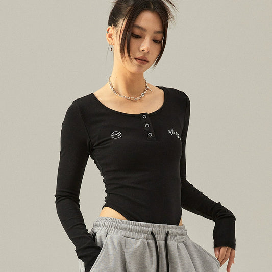 EMBROIDERED STREET STYLE T-SHIRT I-0103