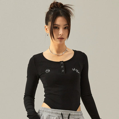 EMBROIDERED STREET STYLE T-SHIRT I-0103