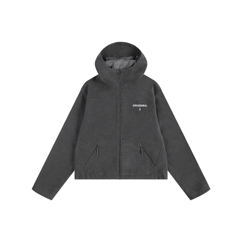 HEAVYWEIGHT TWEED HOODIE JACKET I-0077