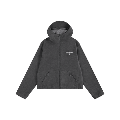 HEAVYWEIGHT TWEED HOODIE JACKET I-0077