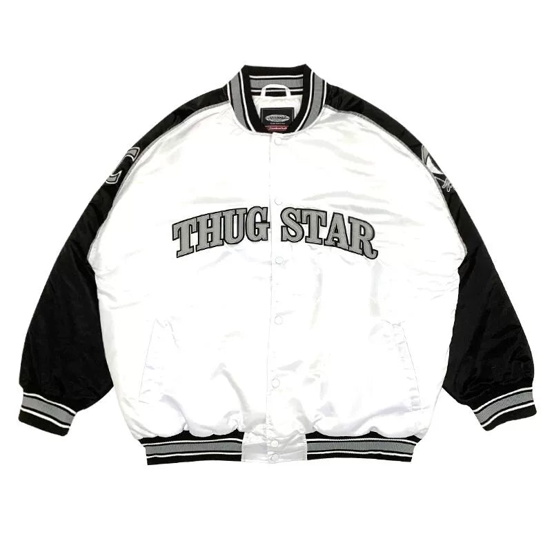 EMBROIDERED WINDPROOF BASEBALL JACKET I-0127