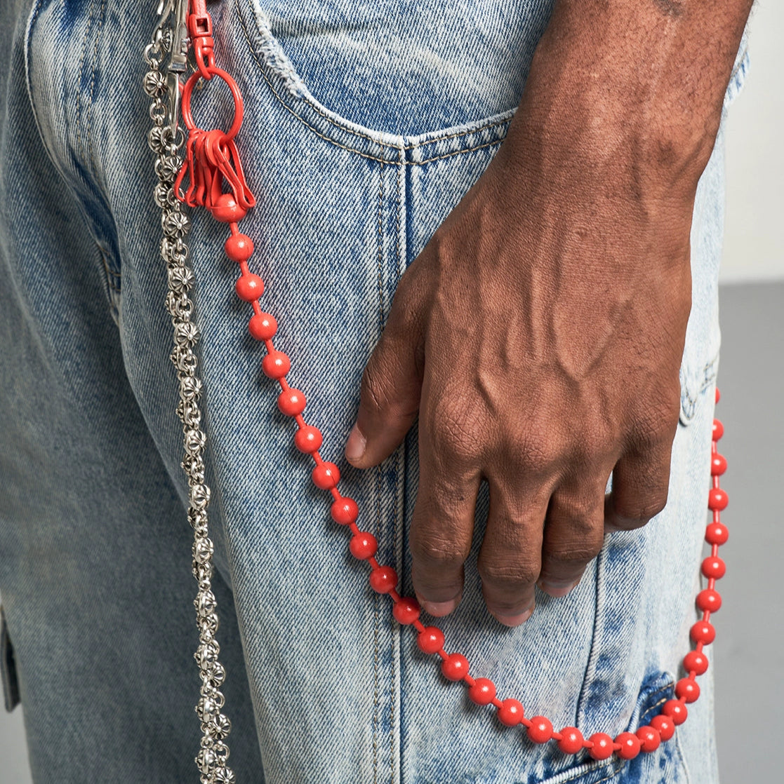 MULTI-POCKET DENIM PANTS I-0030