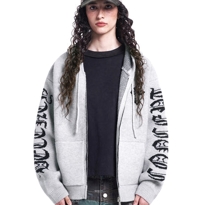 GOTHIC JACQUARD CARDIGAN I-0183