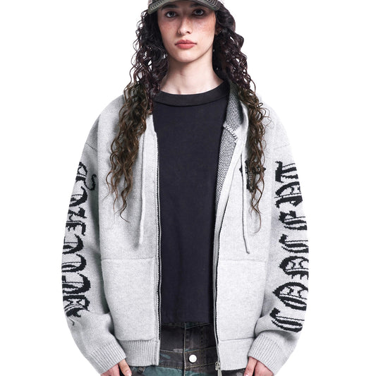 GOTHIC JACQUARD CARDIGAN I-0183