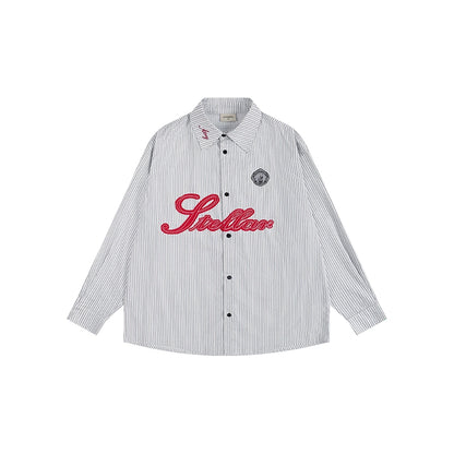 STRIPE LONG SLEEVE SHIRT I-0094