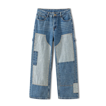 RETRO OVERSIZED PATCH JEANS I-0154