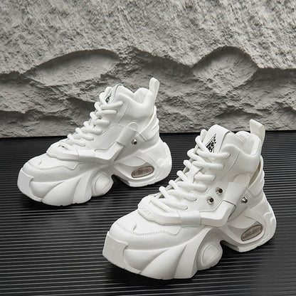 HIGH-TOP LACE-UP DAD SNEAKERS I-0189