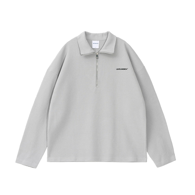 LOOSE HALF-ZIP SWEAT SHIRTI-0010