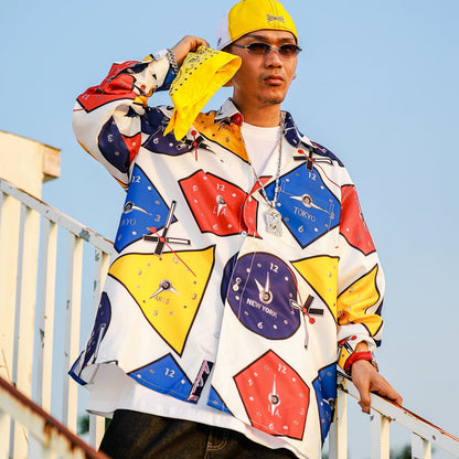 HIP-HOP COLOR DIAL SHIRT I-0128