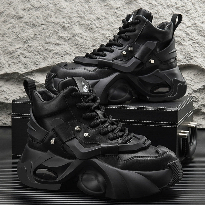 HIGH-TOP LACE-UP DAD SNEAKERS I-0189