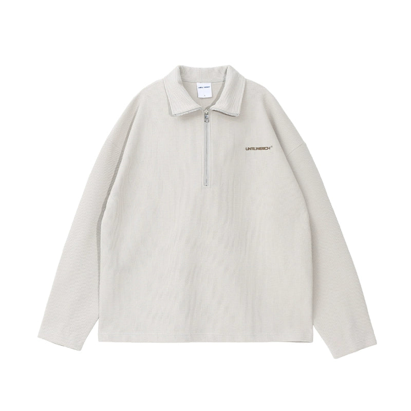 LOOSE HALF-ZIP SWEAT SHIRTI-0010