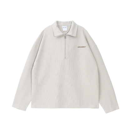 LOOSE HALF-ZIP SWEAT SHIRTI-0010