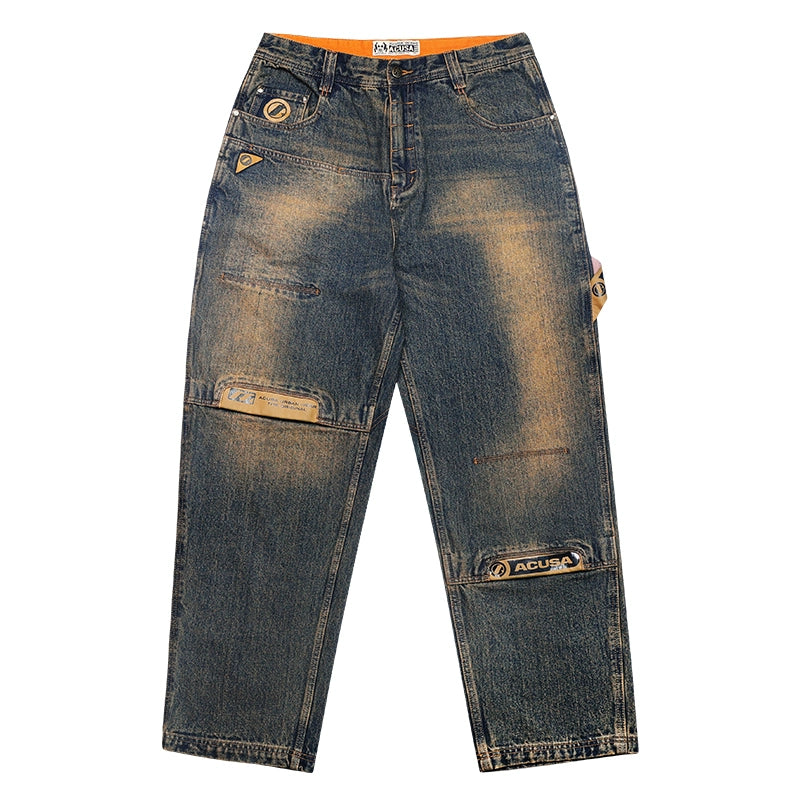 HEAVY WASH HIP-HOP JEANS I-0133