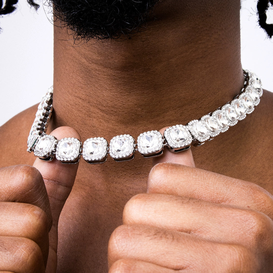 RETRO HIP HOP DIAMOND NECKLACE I-0025