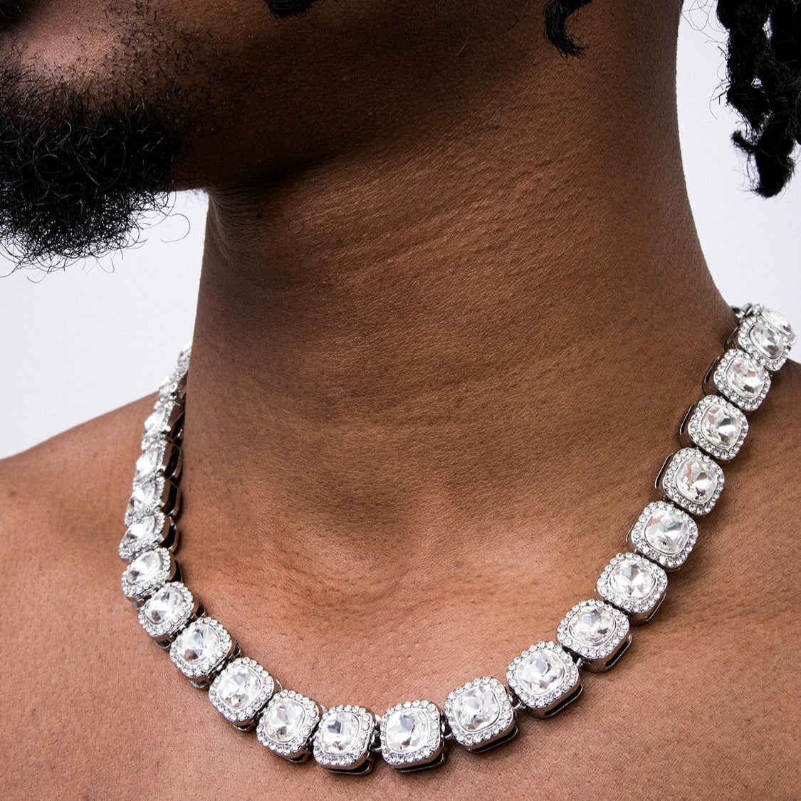 RETRO HIP HOP DIAMOND NECKLACE I-0025
