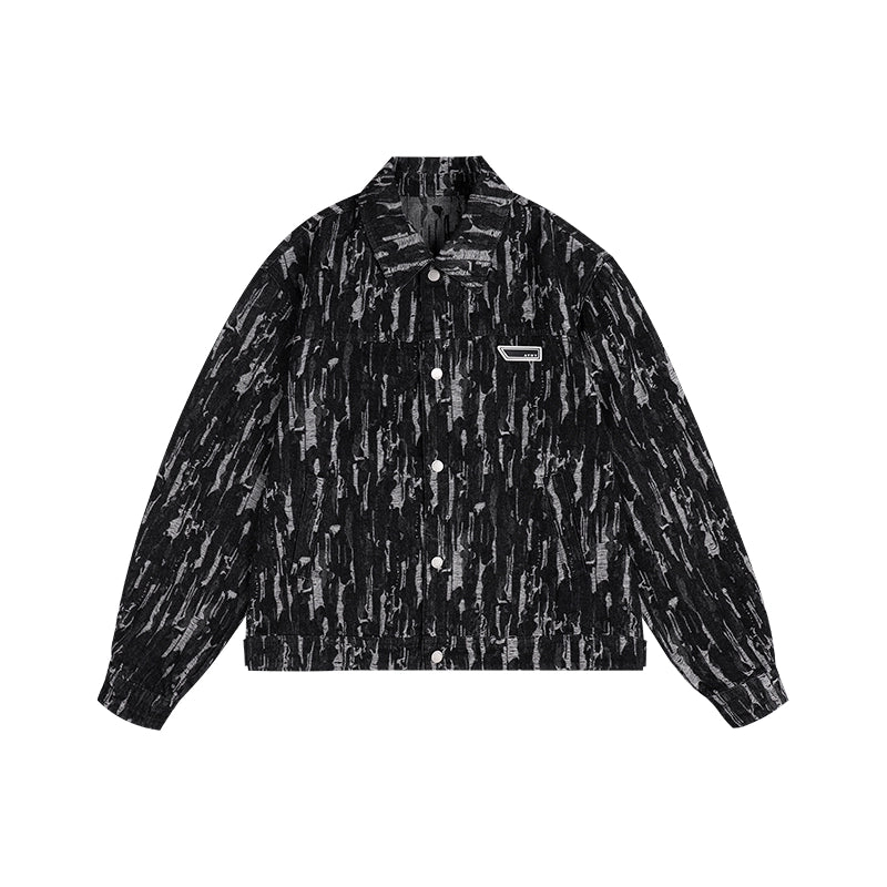 URBAN JACQUARD DENIM JACKET I-0083