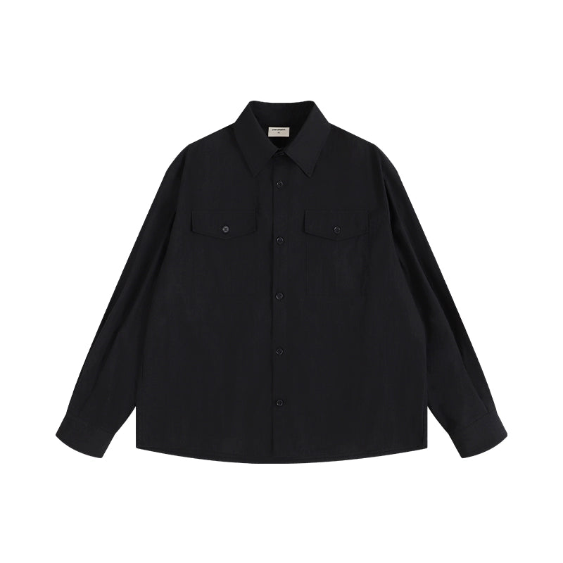 PEPLUM LONG SLEEVE SHIRT I-0093