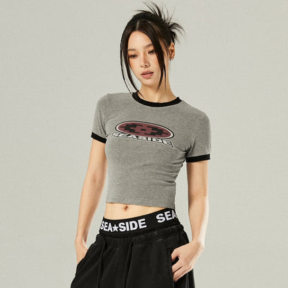 RETRO SHORT LENGTH DANCE T-SHIRT I-0102