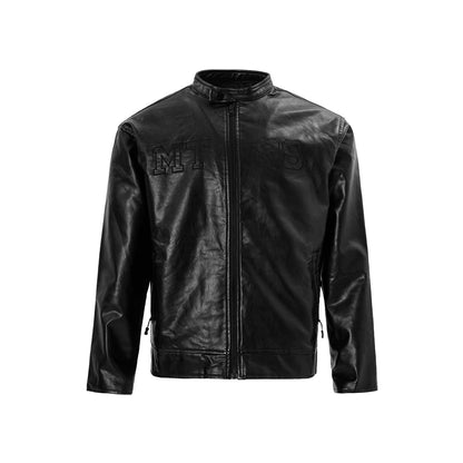 RETRO BIKER LEATHER JACKET I-0138