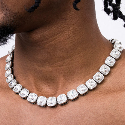 RETRO HIP HOP DIAMOND NECKLACE I-0025