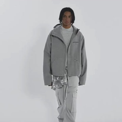 HEAVYWEIGHT TWEED HOODIE JACKET I-0077