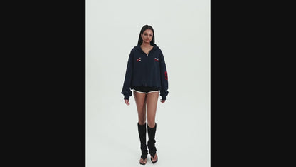 RETRO EMBROIDERED HOODED JACKET I-0066