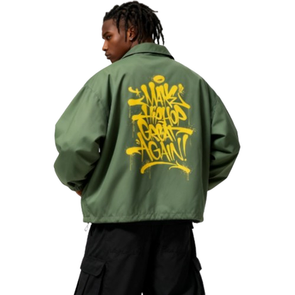 RETRO HIP-HOP COACH JACKET I-0107